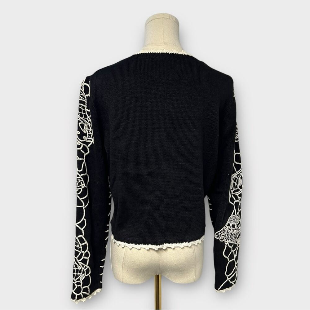 Michael Simon Vintage Car Embroidered Cardigan Sweater - Picture 3 of 6